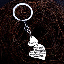Mom Double Love Heart I Love You Mothers Gifts Keyring Keychain Family Jewe