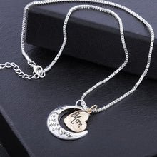 Silver/Gold Fahion Jewelry Women Message Pendant Gift for Mom Love you Than
