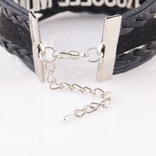 Little MingLou Infinity love GALGO MOM Bracelet pet dog paw Charm leather w