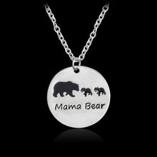 Baby Bear Mama Bear Family Necklace 1 4 Bears Silver Round Pendant Necklace