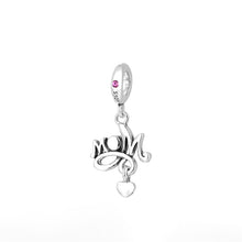 925 Sterling Silver Letter Mom Charms Mother Day Gifts Jewelry Bracelets &