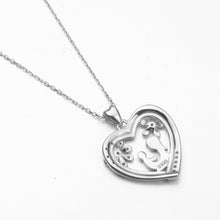 Eudora Real 100% 925 Sterling Silver Gold Color Mom Hold Baby in Crystal He