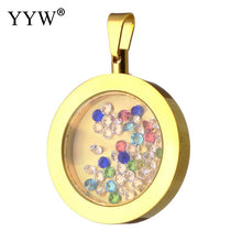YYW New Designs Women Mom Gifts Gold color Stainless Steel Pendants Rhinest