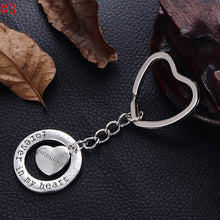 Family Gift Mom Sister Grandma Aunt Love Forever Heart Pendant Keychain Key
