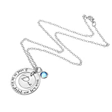 XIAOJINGLING Trendy Crystal Round Pendant Necklace Mom/Dad's Festival/Birth