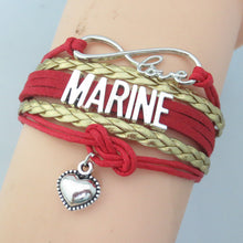 drop shipping Infinity Love United States Marine Corps Wrap Bracelet Marine