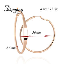 DUOYING New Sale Hoop Earrings Big Round Pedant Circle Earrings Minimalist