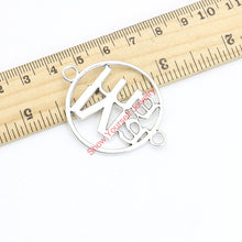 6pcs Antique Silver Plated Mama Mom Connectors Charm Pendant Jewelry Making