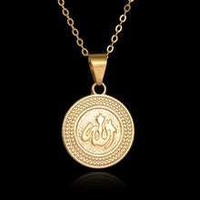 Allah Pendant Necklace Islam Jewelry Women Muslim Item18K Gold Color Muslim