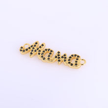 2017 New Fashion Copper Accessories Inlaid Black Zircon Rhinestone Mama Let