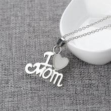 Daughter & Best Mom Love Heart I love Mom Chic Punk Glow In Dark Pendant Ne