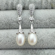 Genuine wedding freshwater pearl earrings for women,fashion natural pearl e