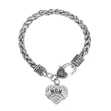 Skyrim MOM bracelet femme zinc alloy rhodium plated crystal women jewelry b
