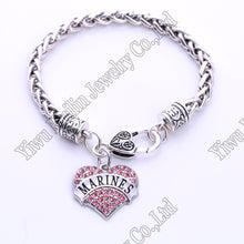 Hot Sale Pink Heart Pendant  MOM/MARINES/MATRON OF HONOR/LOVE/MOTHER OF THE
