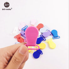 Let's Make Mitten Pacifier Clips Mix Color 40pcs Plastic Oval Shape Natural