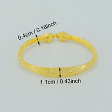 Anniyo Bangles for Women/Men,Gold Color Jewelry Ethiopian Bangle Embossing