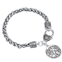 Minimal Brand MOM Message with you are the heart of our family Charm Bracel