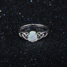 Elegant Oval White Opal Rings for Women Genuine 925 Sterling Silver Wedding