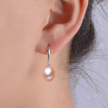 YouNoble Real wedding 925 silver earrings with pearls,pink freshwater pearl