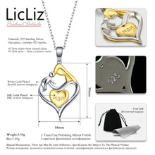 LicLiz 925 Heart Necklace Big Pendant Necklaces For Women Vintage Collar Je