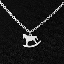 Fashion Horse Pendant Necklace for Women Girl Mom Gifts Stainless Steel Hob