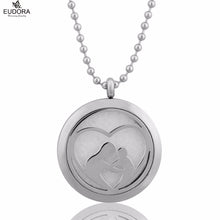 "Mom Love Baby" Round Pattern 30mm Aromatherapy Locket  Essential Oil Diffu