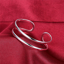 2017 B071 Wholesale silver bangle bracelet silver fashion jewelry C CUFF no