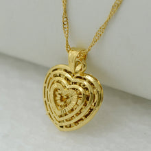 Anniyo Heart Pendant and Necklaces for Women/Girl Gold Color Charms Jewelry