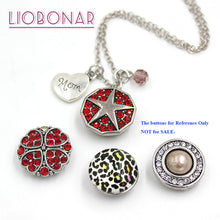 1PC Personalized Gift Snap Jewelry 12 Birthstone Charm Heart MOM Snap Neckl