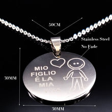 2017 Family Boy Necklace Choker For Women Mom Dad Collar Stainless Steel Ch