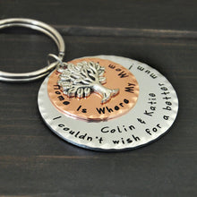 Personalized Family Tree Keychain For Mom, Memorial Gift Family Key Chain w