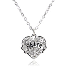 Heart Shape Clear Blue Crystal Mom Grandma Mimi Faith Teacher Blessed Penda