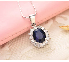 2017 New Mothers Day Mom Gifts Kate Royal Blue Crystal Necklace Earrings Ri