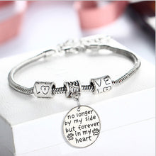 Crystal Rhinestone Love Heart Mom Mother Bangle Family Member Bracelet Engr