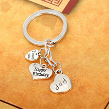 Love Heart Mom Dad Aunt Grandma Sister Keyring Happy Birthday Gifts Family