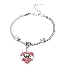 2017 New Best Gift Heart Love MIMI Charm Bracelet for Women Crystal Mom Bra