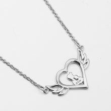 Eudora 100% Pure 925 Sterling Silver Gold Color Mom Hold Baby Angel Wings H