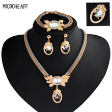 2017 Russian Fasgion Jewellery Set Women Large Pendant Necklace Bracelet Ea
