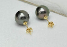 925 silver real natural big Pearl Earrings natural Tahiti Pearl Earrings 92