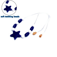 BPA free food grade silicone teething necklace Teethers Star Silicone Mom N