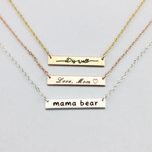 Mama Bear Collar Necklaces Monogram Blanks Bar Pendant Necklaces Mother's D