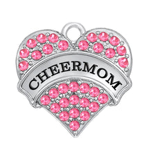 my shape 5pcs a lot rhodium plated sporty cheer mom word charm-in Charms fr