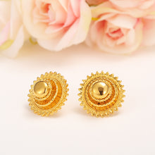 2pairs Ethiopian/Nigeria/Kenya /Ghana Yellow Gold fashion clip earrings