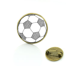 TAFREE trendy football teams gift fashion soccer glass photo men badge broo