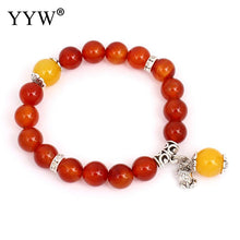 YYW New Designs Ethnic Women Mom Real Red Stone Beaded Strand Charm Dangle