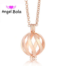 Pryme Angel Bola Pendant Essential Necklaces 20.5mm Hollow Cage Jewelry for