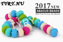 TYRY.HU Big Abacus Beads 50pc Loose Beads Food Grade Silicone Chewable Neck