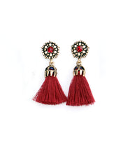 hzew NEW christmas earring Rhinestone Long Tassel Dangle Earrings for Women