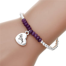 Hot fashion women bracelets i love you mom bracelet natural stone beads bra