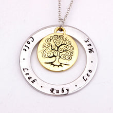 Family Tree Necklace Personalized Names Best Gift on Mother's Day for Mom C